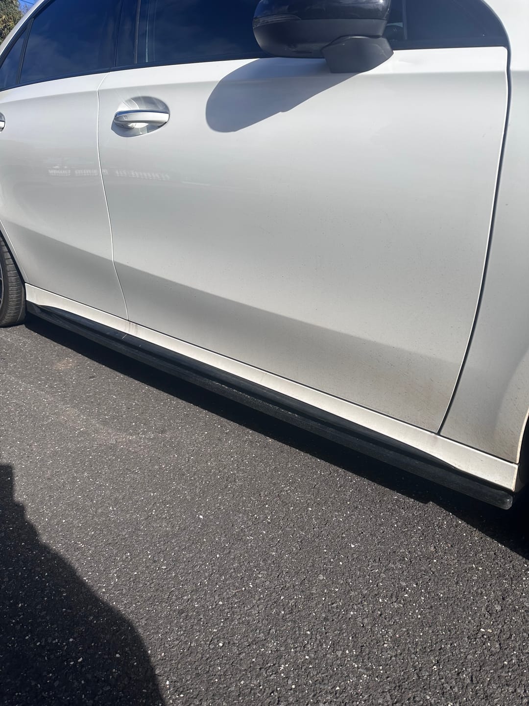 Customer photo review of Glossy Black Side Skirts Extensions for Mercedes-Benz A Class【W177 V177 2018+】【A45S A35 AMG & A180/200/250 AMG Package】