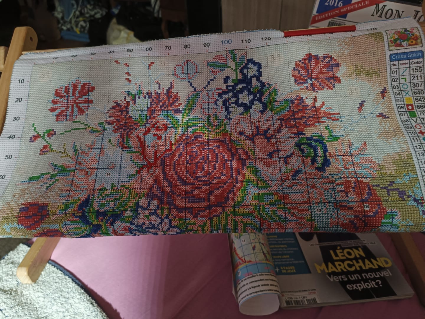Customer photo review of Broderie Point de Croix - Bouquet Coloré