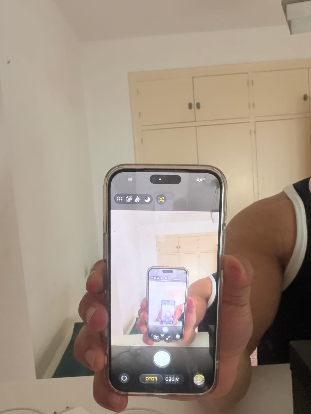 Customer photo review of Protector de pantalla 3 en 1 - iPhone