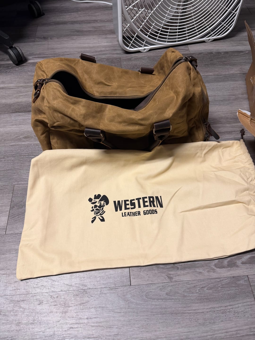 Customer photo review of The Trekker - Canvas Duffle Bag With Shoe Compartment