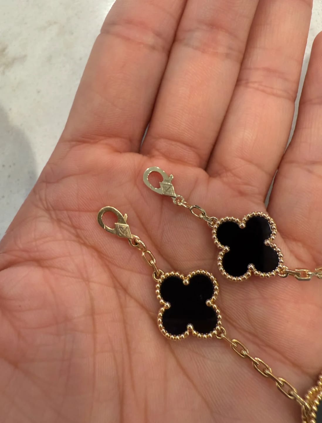 Customer photo review of AV four leaf clover bracelet