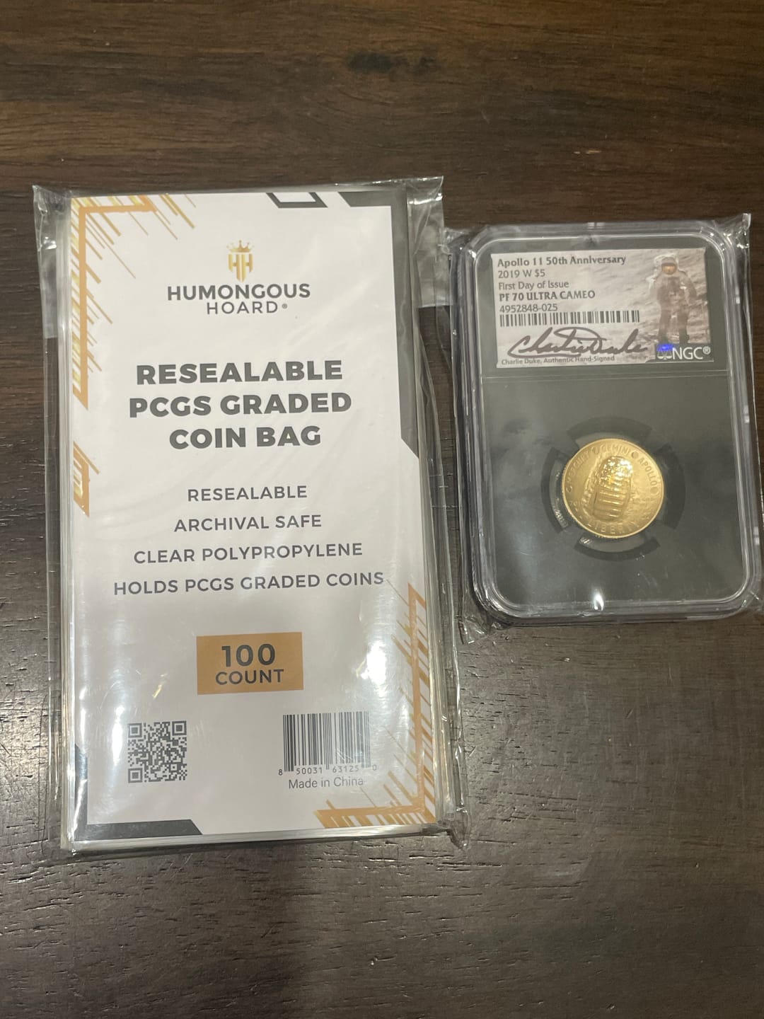 Customer photo review of Resealable PCGS Graded Coin Bags