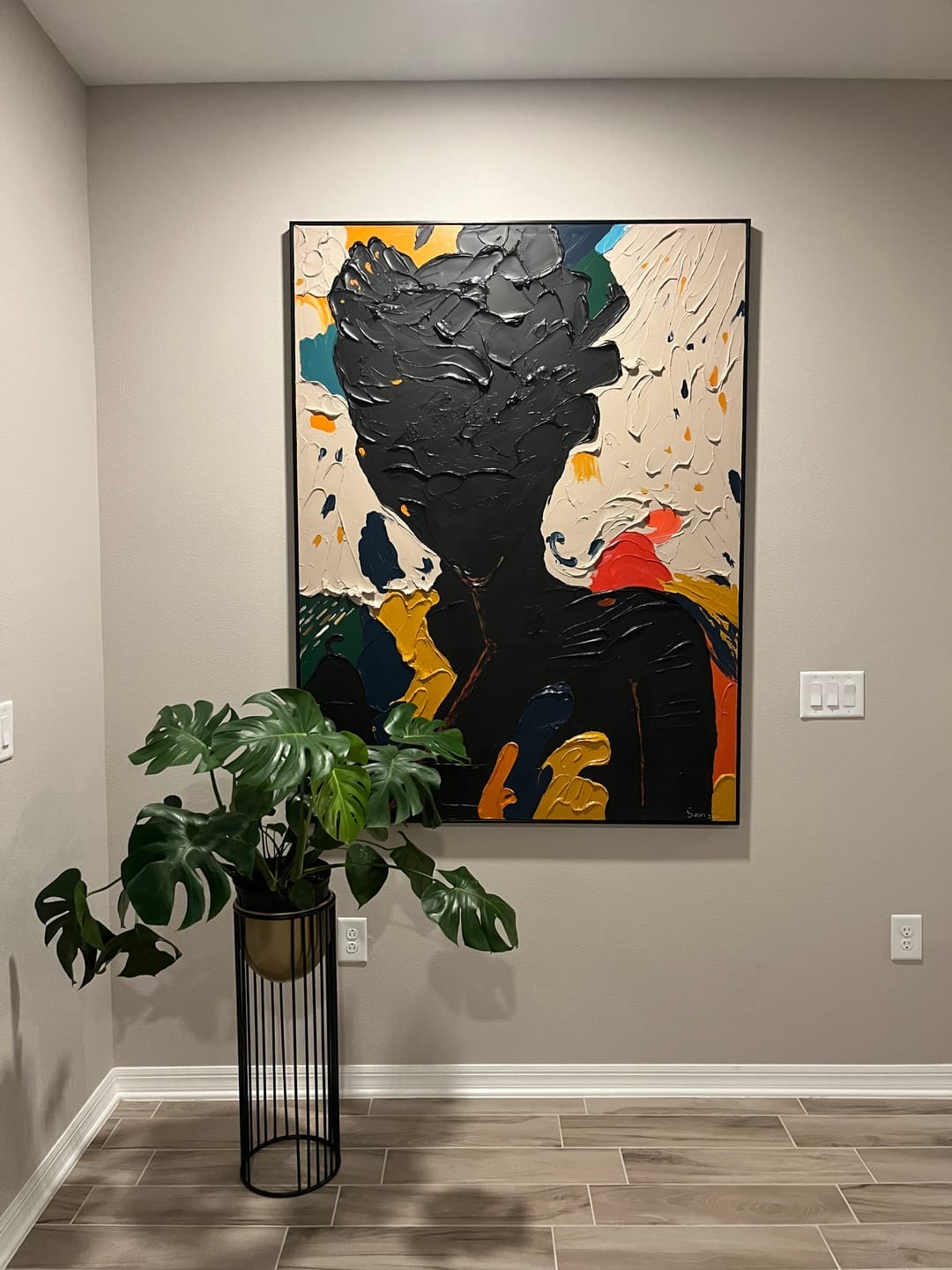 Customer photo review of Grace - Dark Abstract Portrait Wall Art