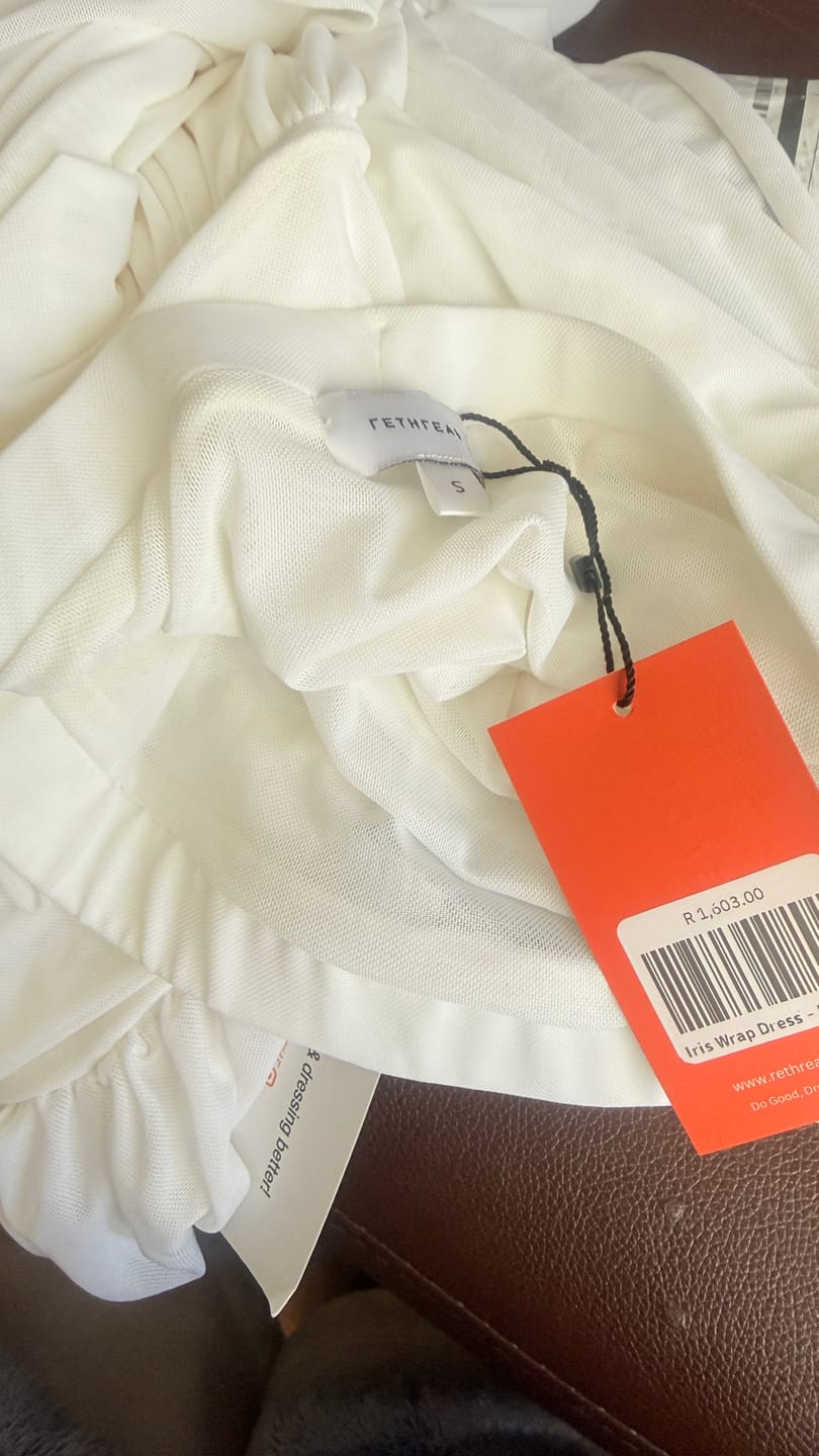 Customer photo review of Iris Wrap Dress - Ivory