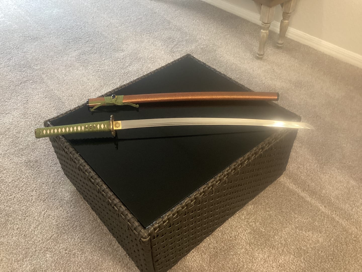 Customer photo review of The Fukyo Katana Spring Steel Double Bohi Razor Sharp