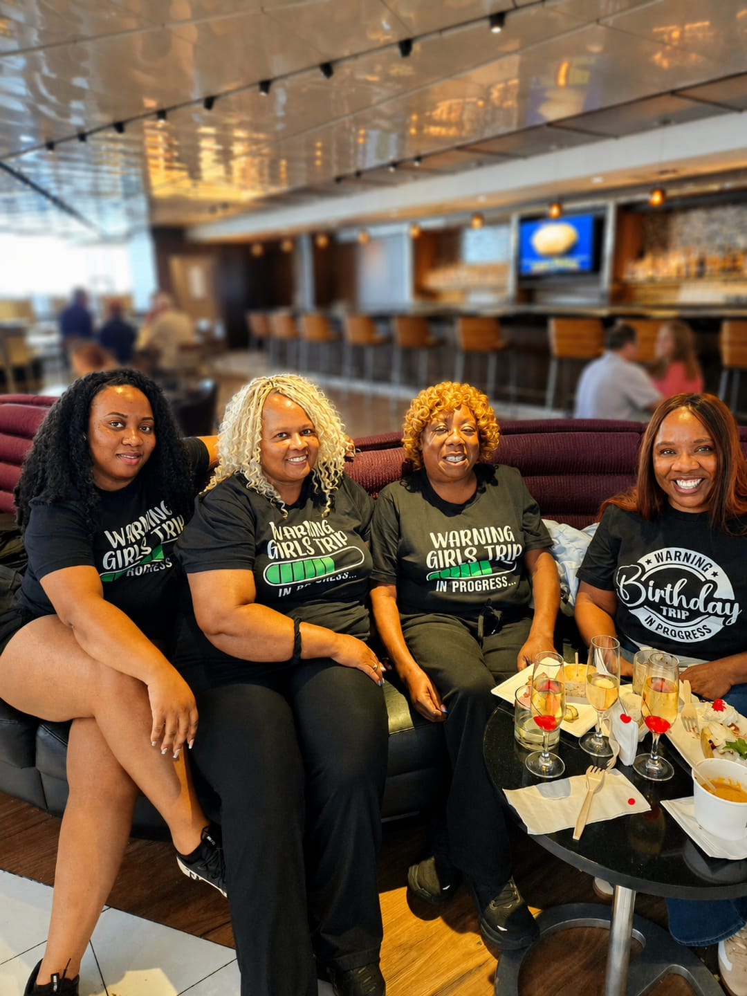 Customer photo review of Girls Trip In Progress T-Shirt