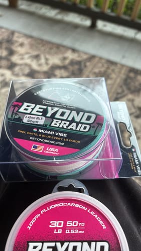 Customer photo review of Beyond Fluorocarbon Leader Material 50YD - Pink Or Clear