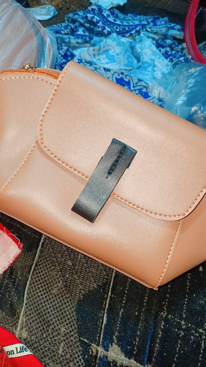 Customer photo review of Mini Flap Bag - Mustard Brown