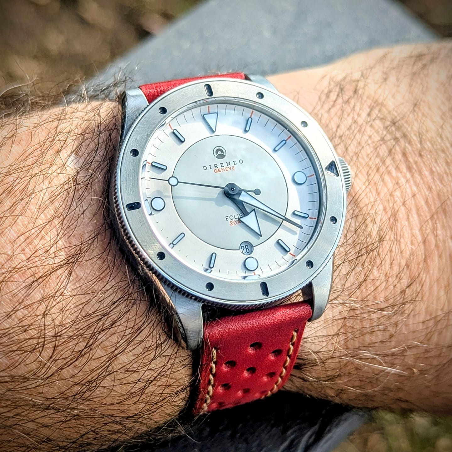 Customer photo review of Leather Sport Grip - Stop Red