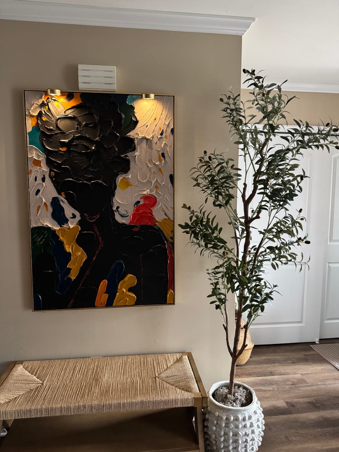 Customer photo review of Grace - Dark Abstract Portrait Wall Art