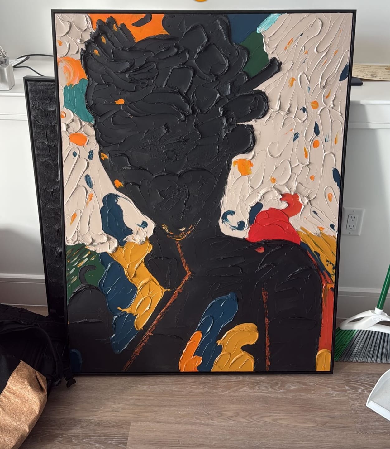 Customer photo review of Grace - Dark Abstract Portrait Wall Art