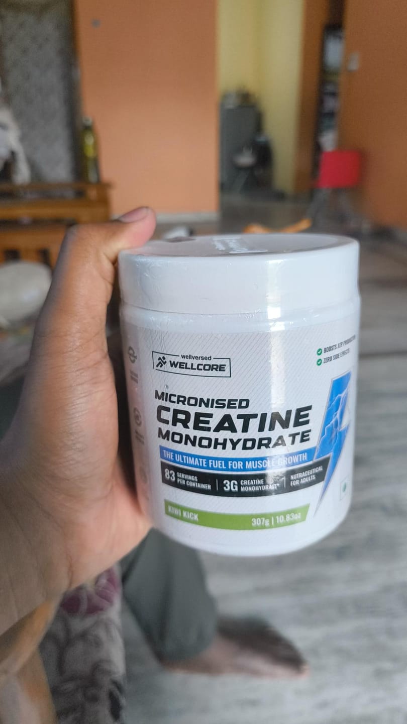 Customer photo review of Wellcore - Pure Micronised Creatine Monohydrate | Kiwi Kick (307g, 83 servings)