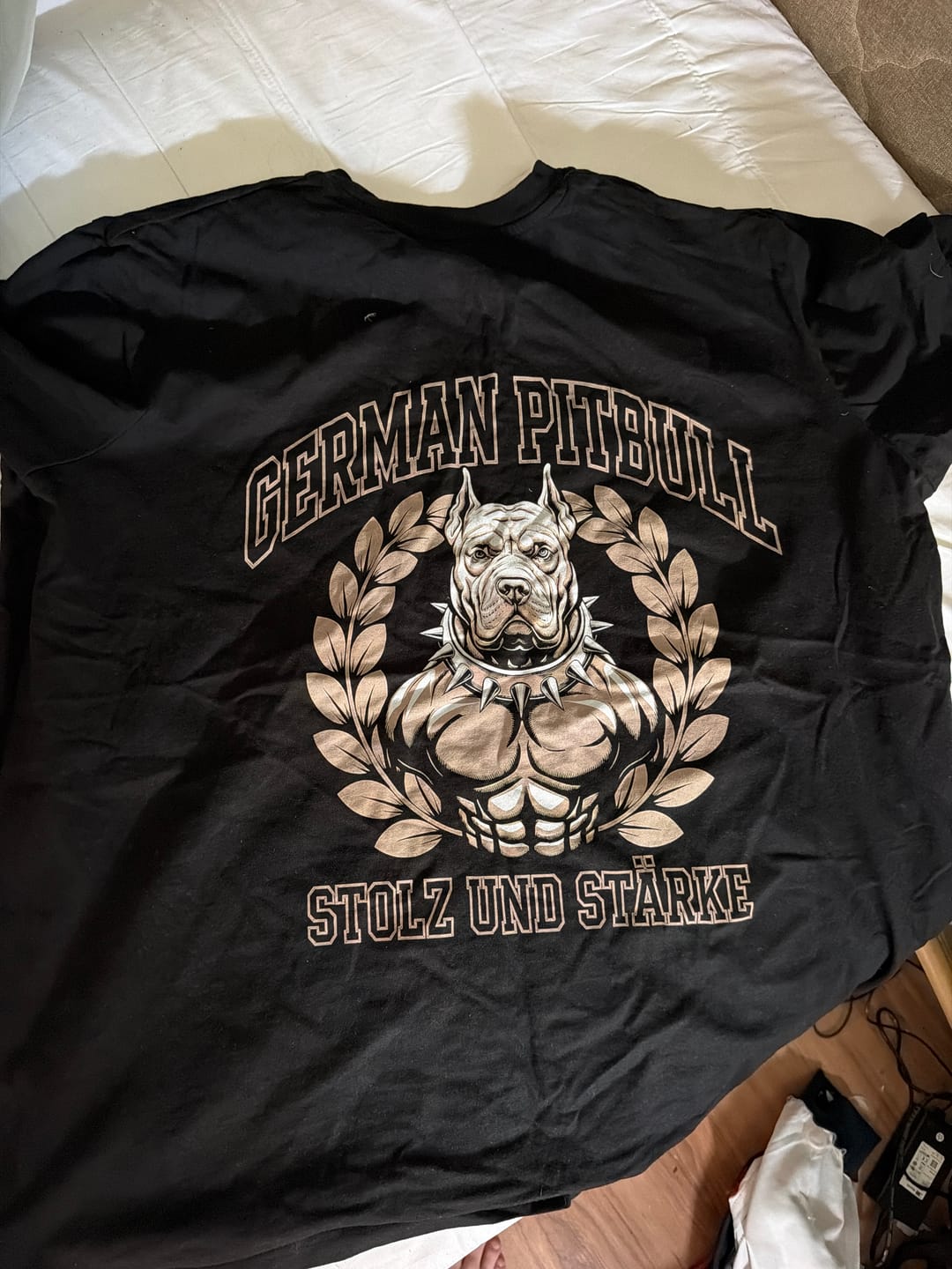 Customer photo review of German Pitbull (Backprint) T-Shirt