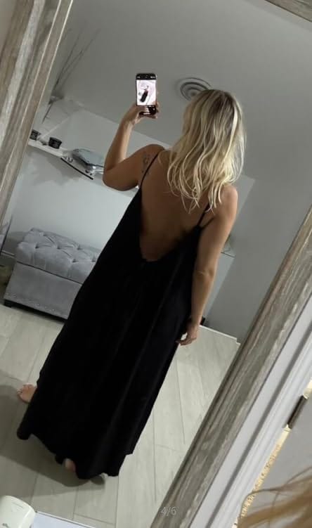 Customer photo review of Robe longue bohème dos nu à fines bretelles