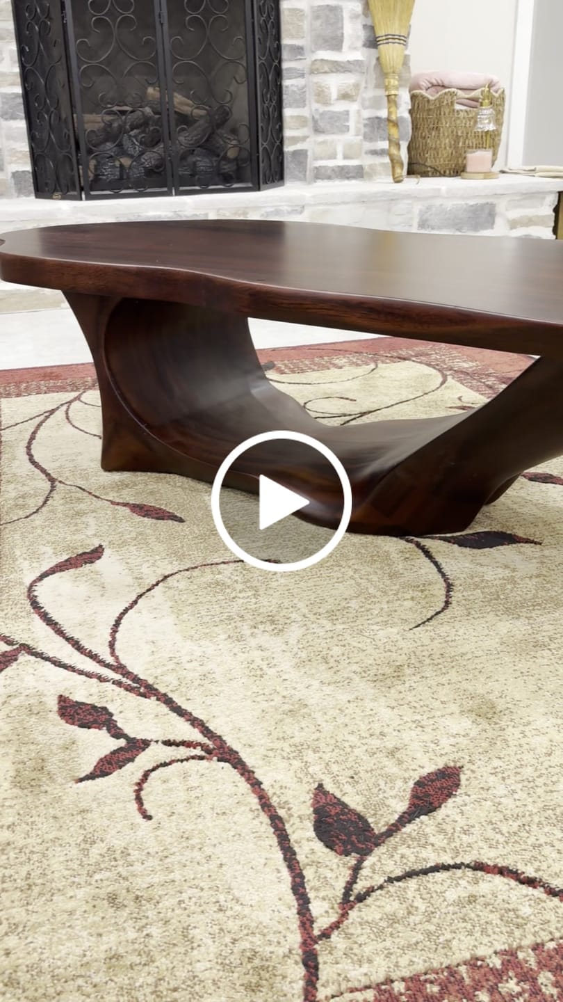 Customer video review of Luxury Solid Wood Sculptural Coffee Table – Organic Living Room Table