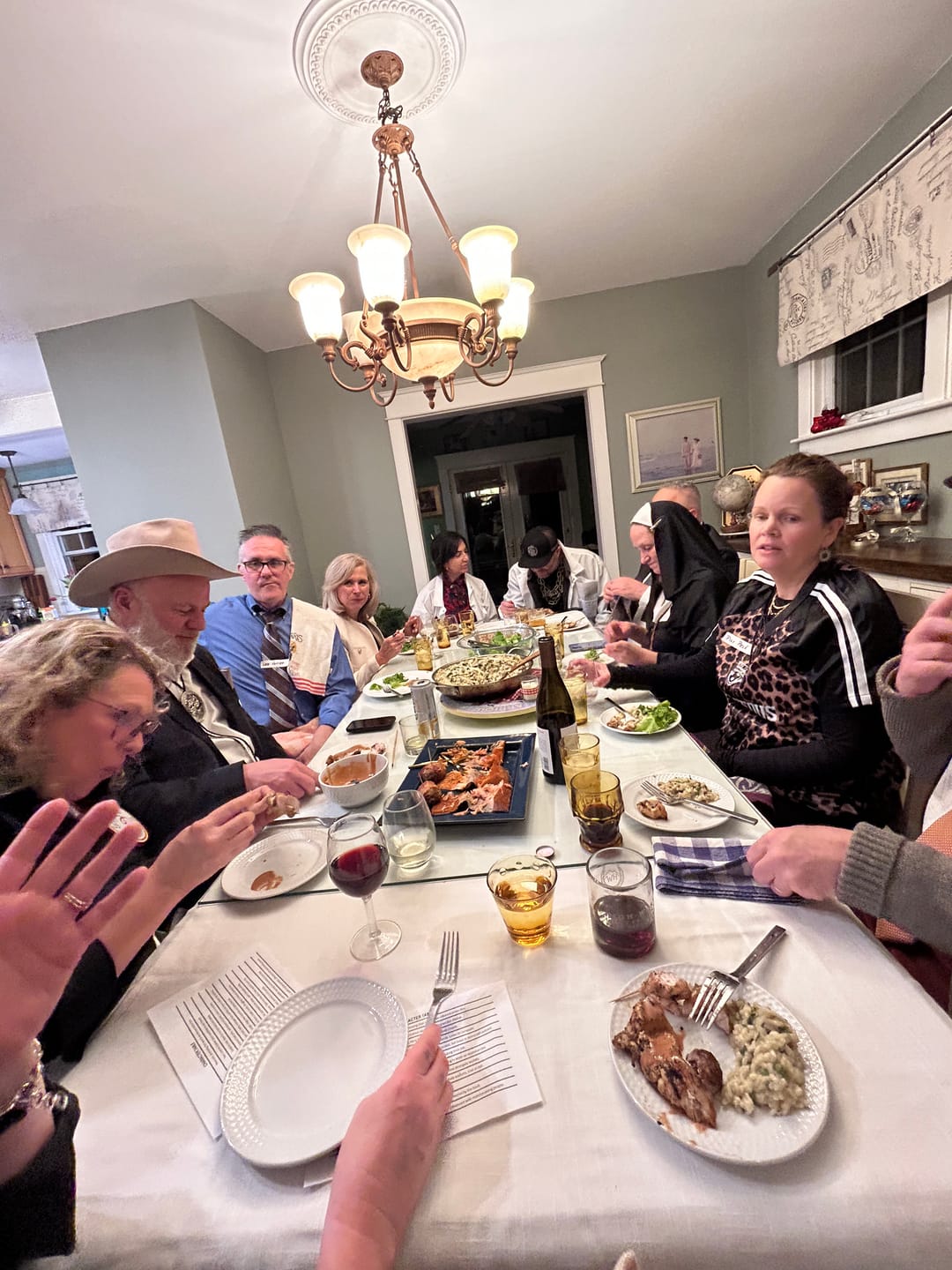 Customer photo review of A Wine Tasting Themed Murder Mystery Game Kit
