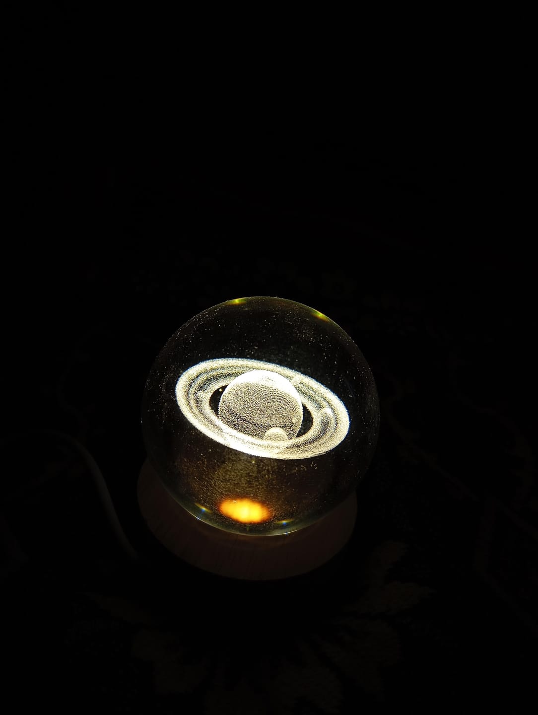 Customer photo review of AstroSphere Crystal Lamp – Moon Lamp & Saturn Lamp