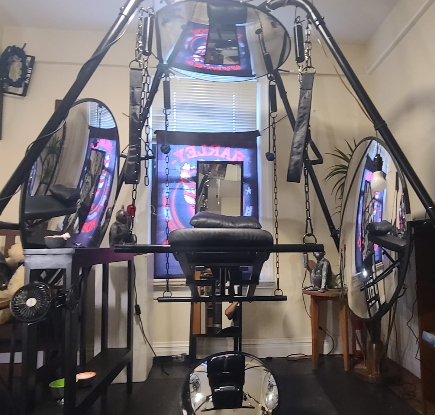 Customer photo review of Throne Adjustable Sex Swing with Stand