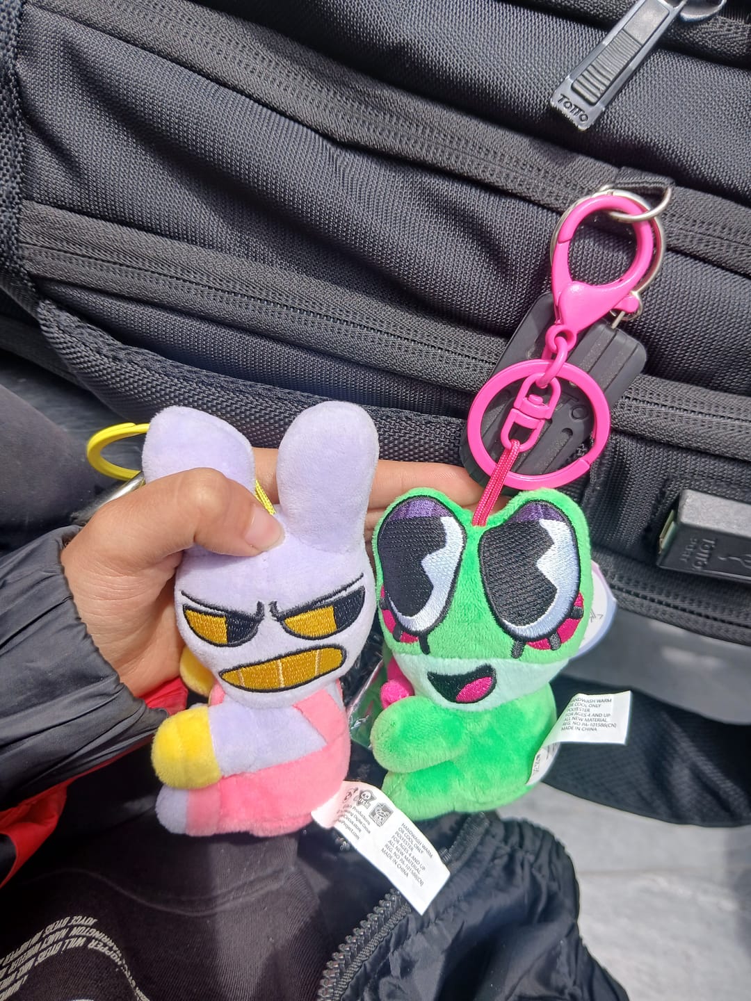 Customer photo review of Jax & Ribbit Magnetic Plush Keychains