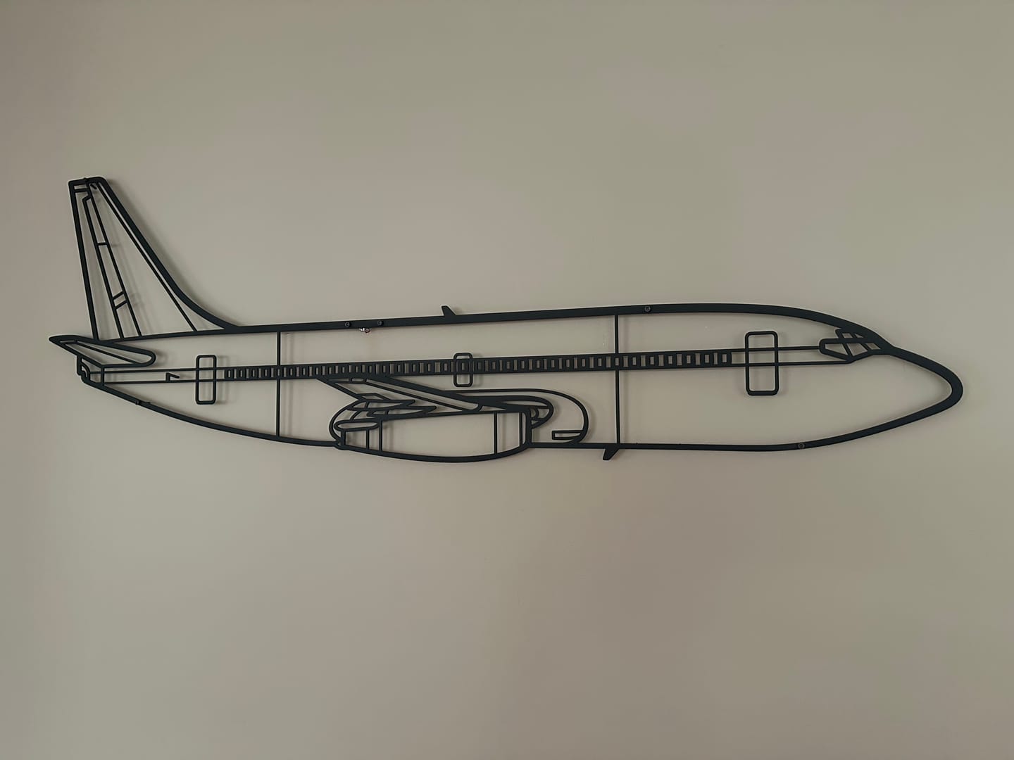 Customer photo review of Your Custom Aircraft Silhouette Metal Wall Art
