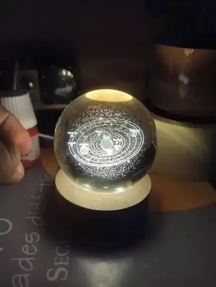Customer photo review of AstroSphere Crystal Lamp – Moon Lamp & Saturn Lamp
