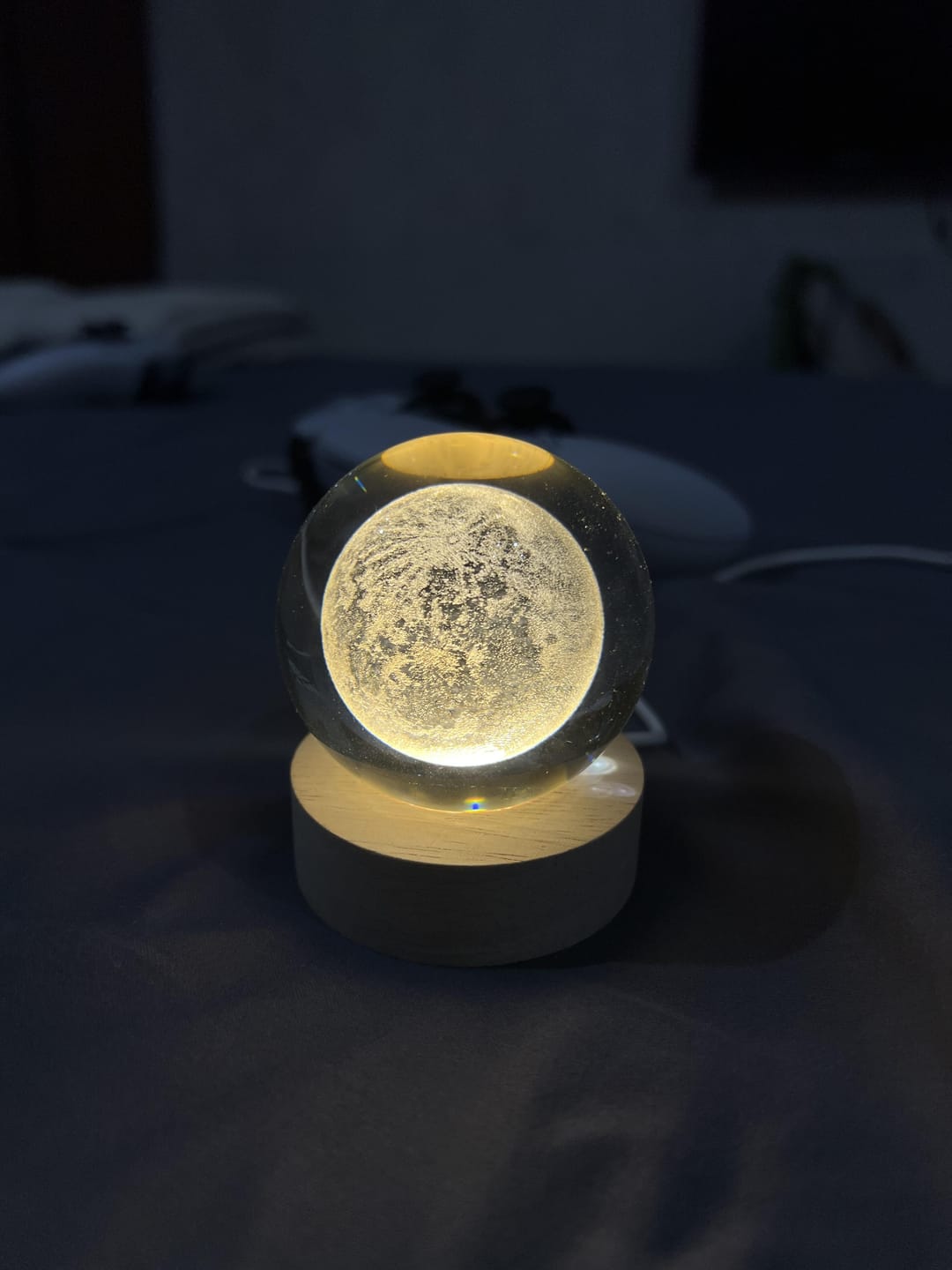 Customer photo review of AstroSphere Crystal Lamp – Moon Lamp & Saturn Lamp