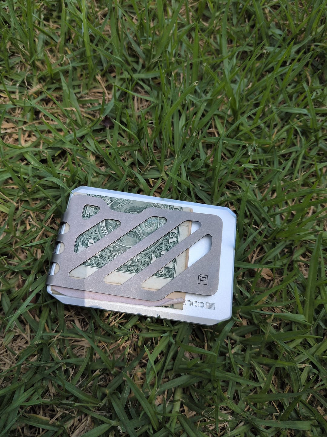 Customer photo review of SK1 Slide Kick Wallet with Titanium Money Clip
