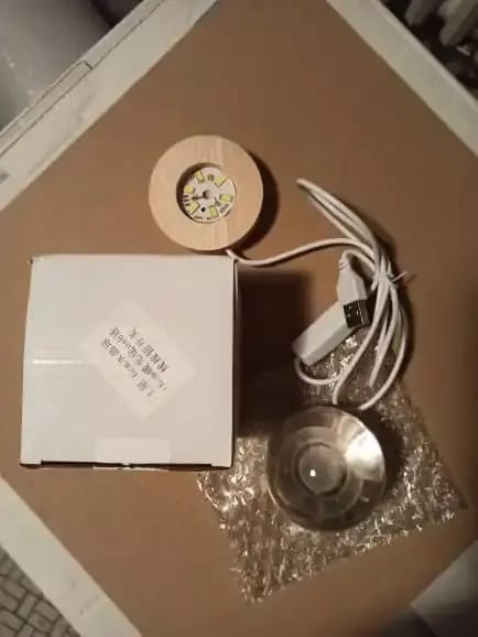 Customer photo review of AstroSphere Crystal Lamp – Moon Lamp & Saturn Lamp