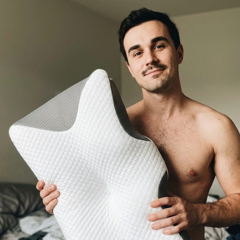 Customer photo review of Soma | Orthopedic Memory Foam Pillow