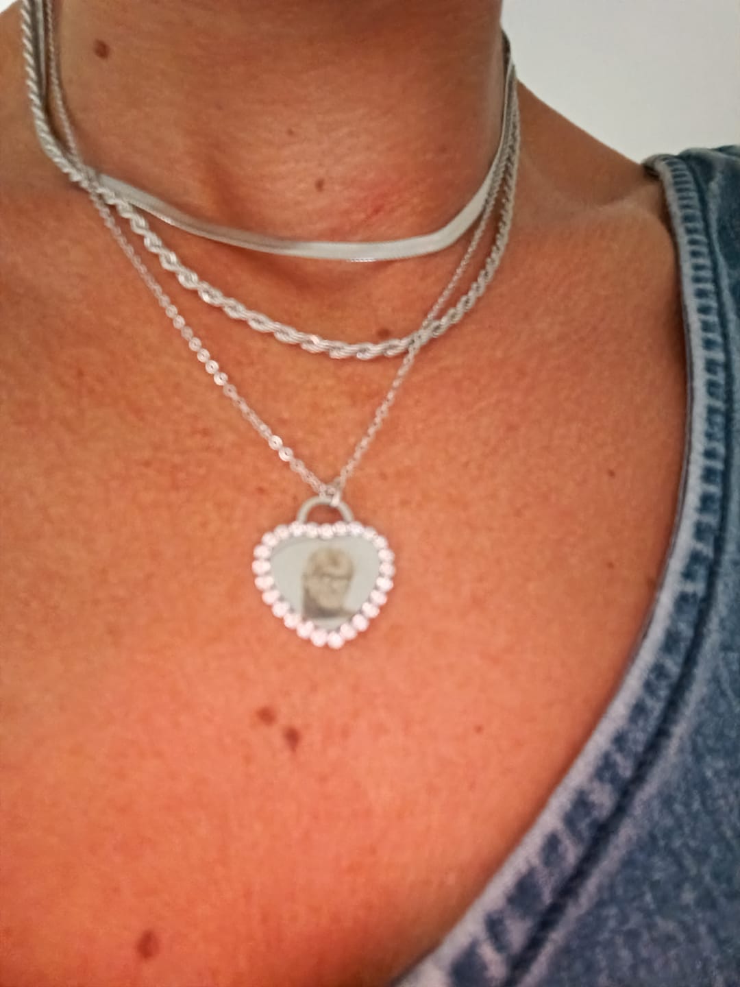 Customer photo review of Collana Memory Foto Incisa