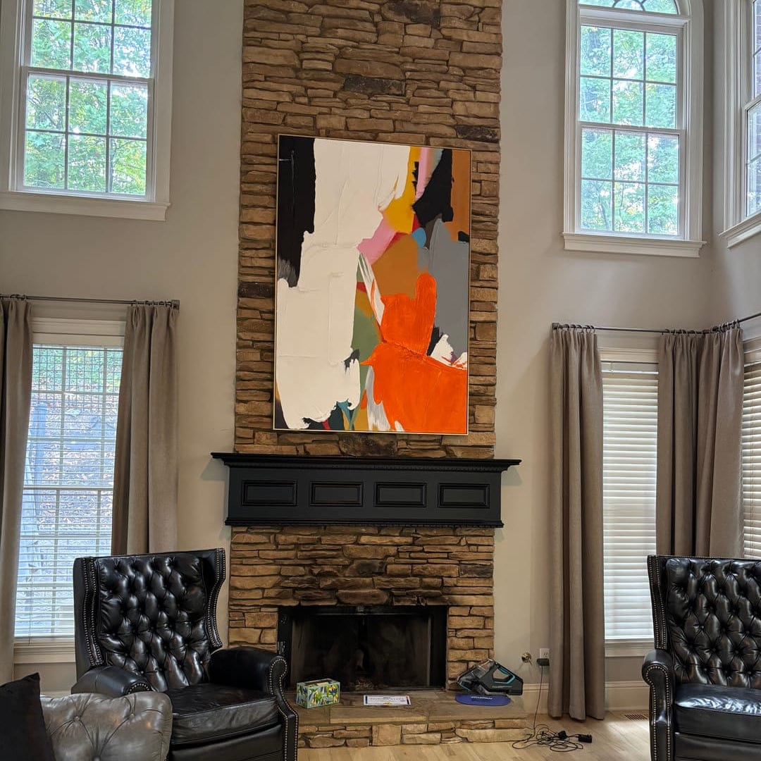 Customer photo review of Vibrancy - Colorful Textured Wall Art