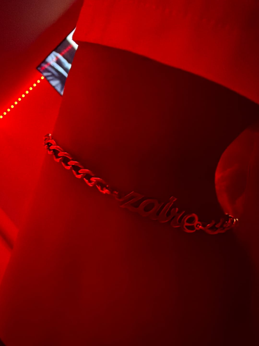 Customer photo review of Name Bracelet w/ Cuban Chain