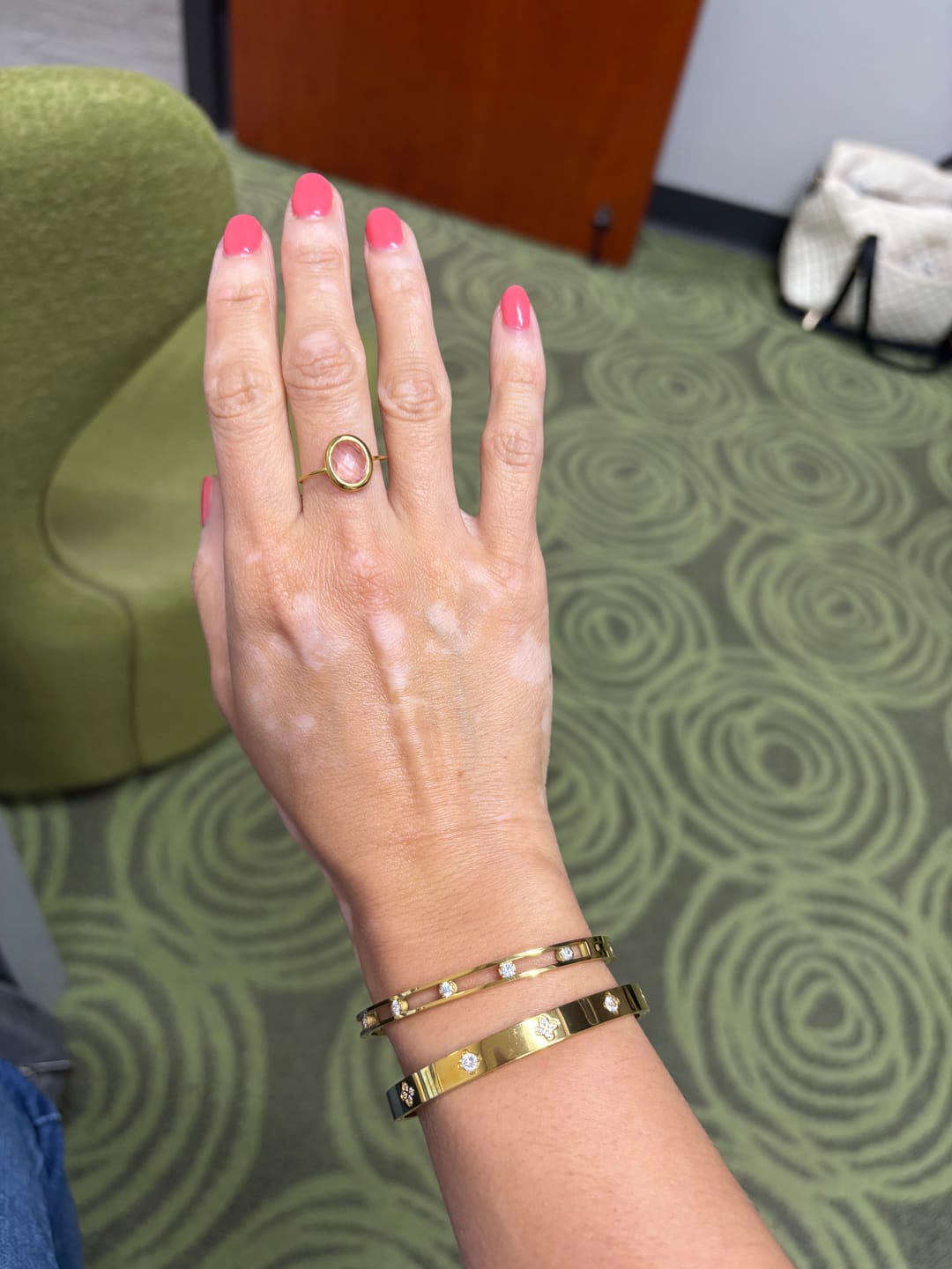 Customer photo review of Sofia Crystal & Gold Bangle