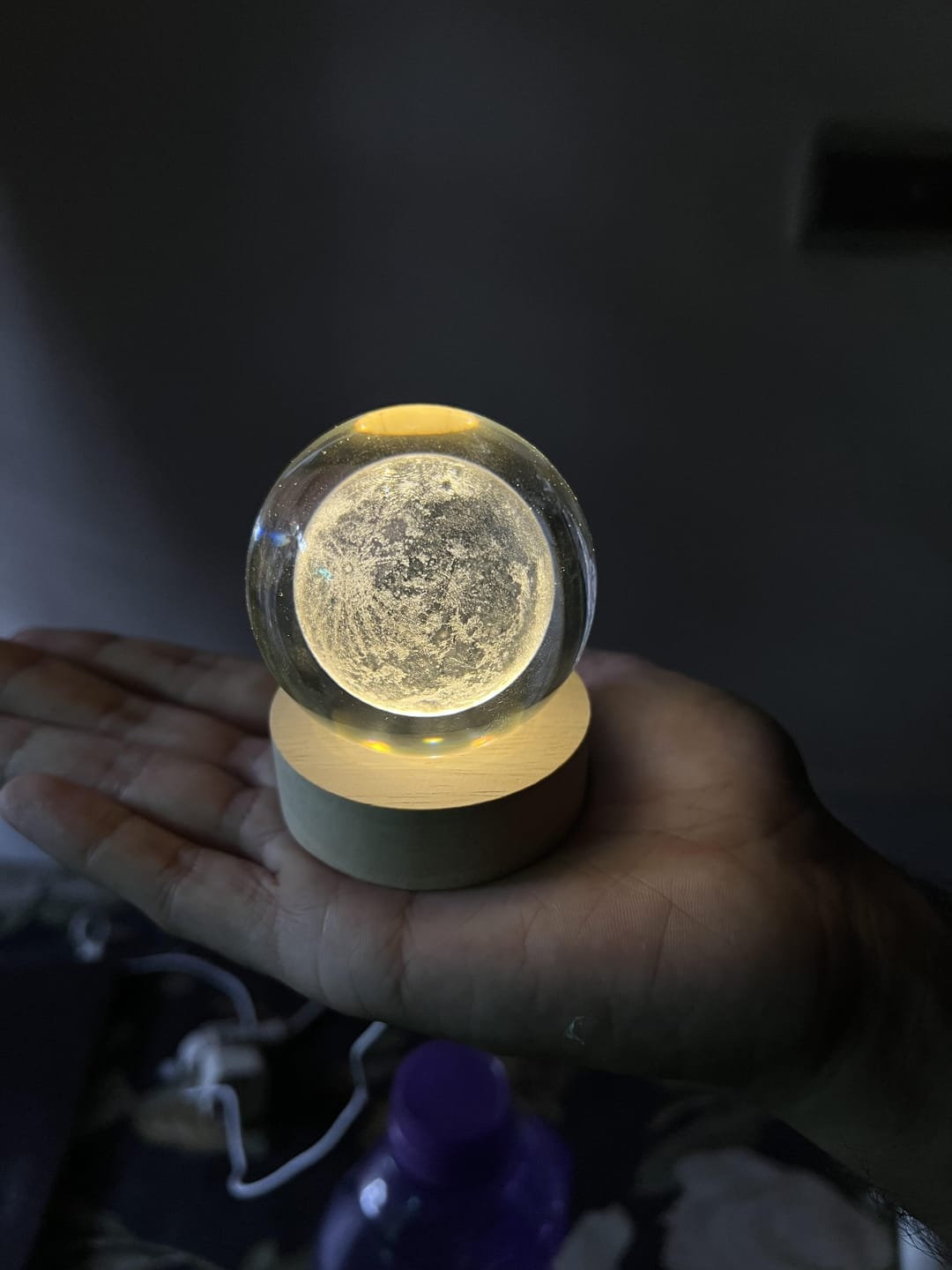 Customer photo review of AstroSphere Crystal Lamp – Moon Lamp & Saturn Lamp
