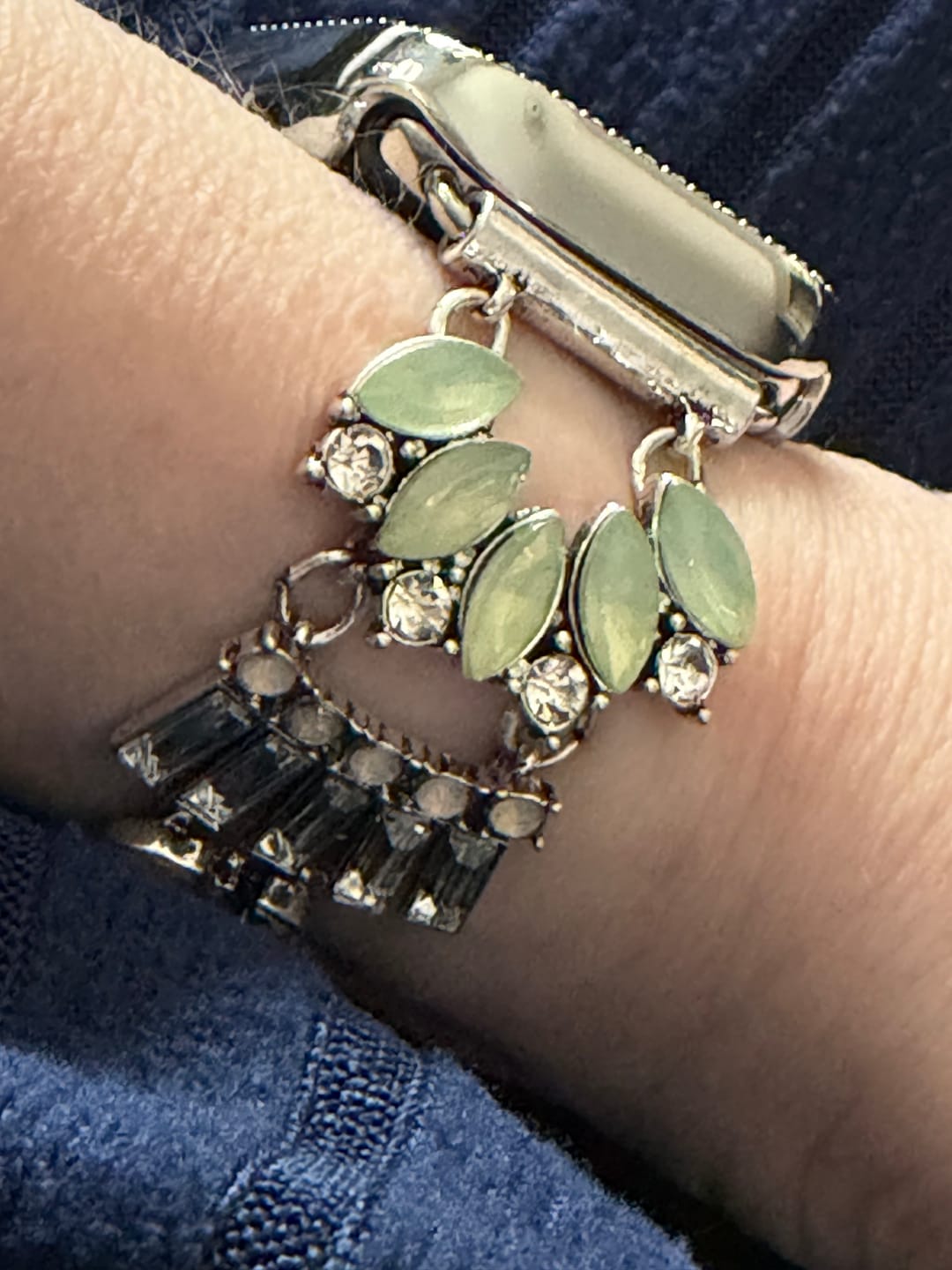 Customer photo review of The Gatsby Jeweled Watch Band for Apple Watch