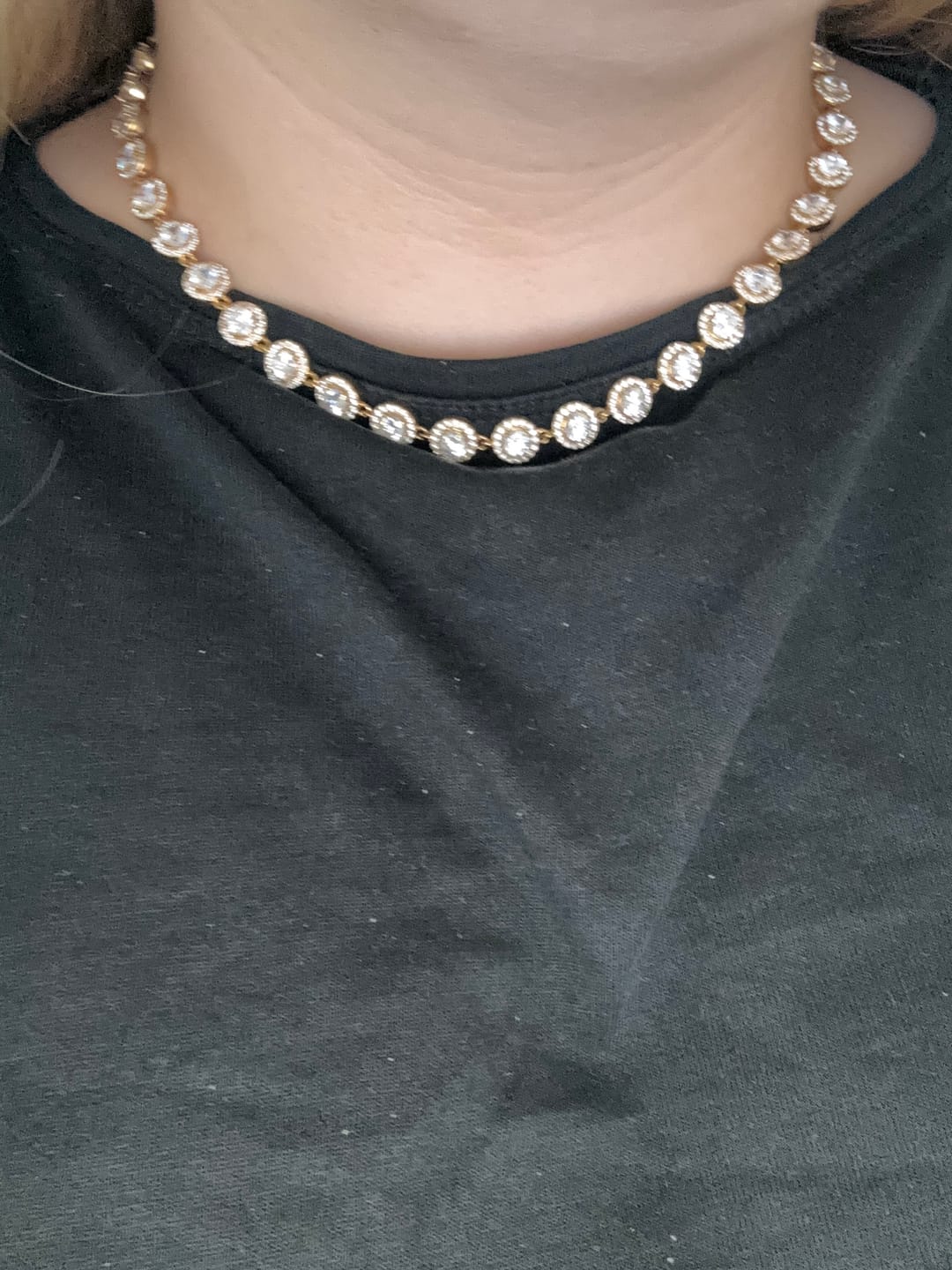 Customer photo review of Crystal Elegance Kette 14K Vergoldet