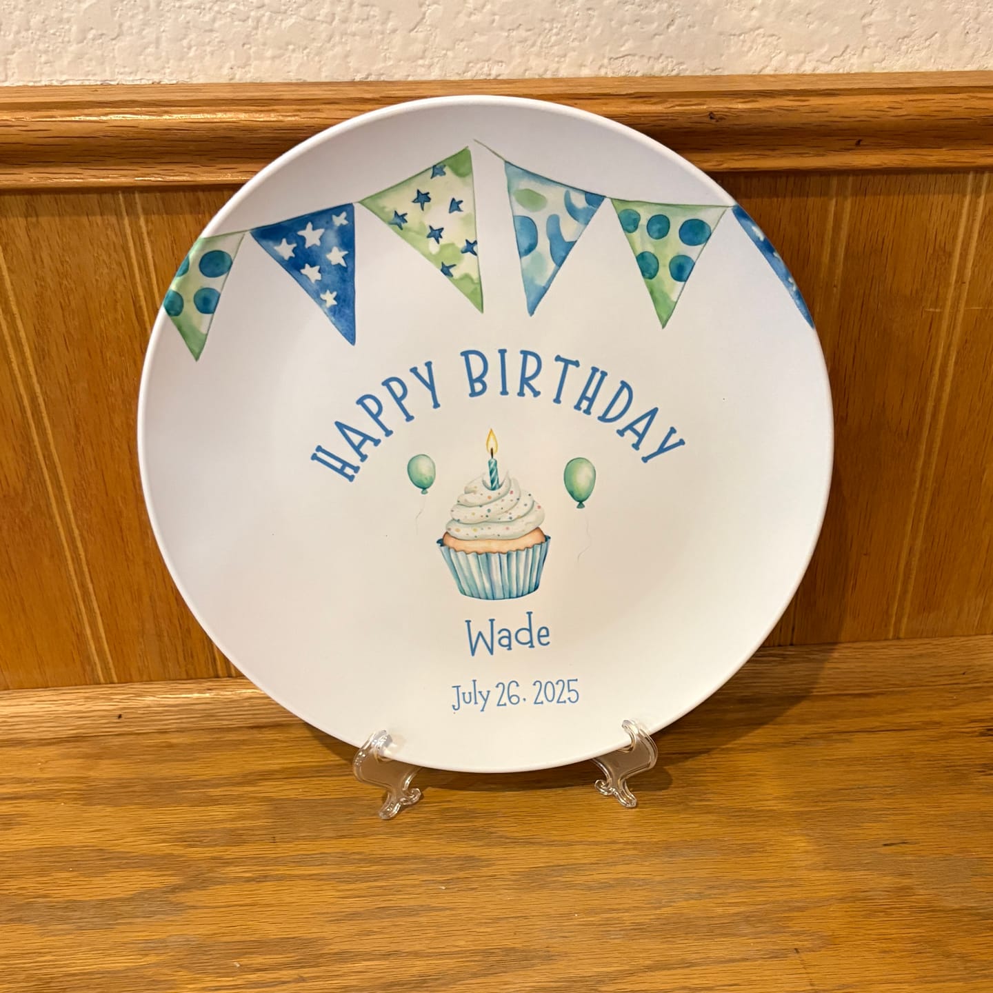 Customer photo review of Boy Birthday Banner Plate