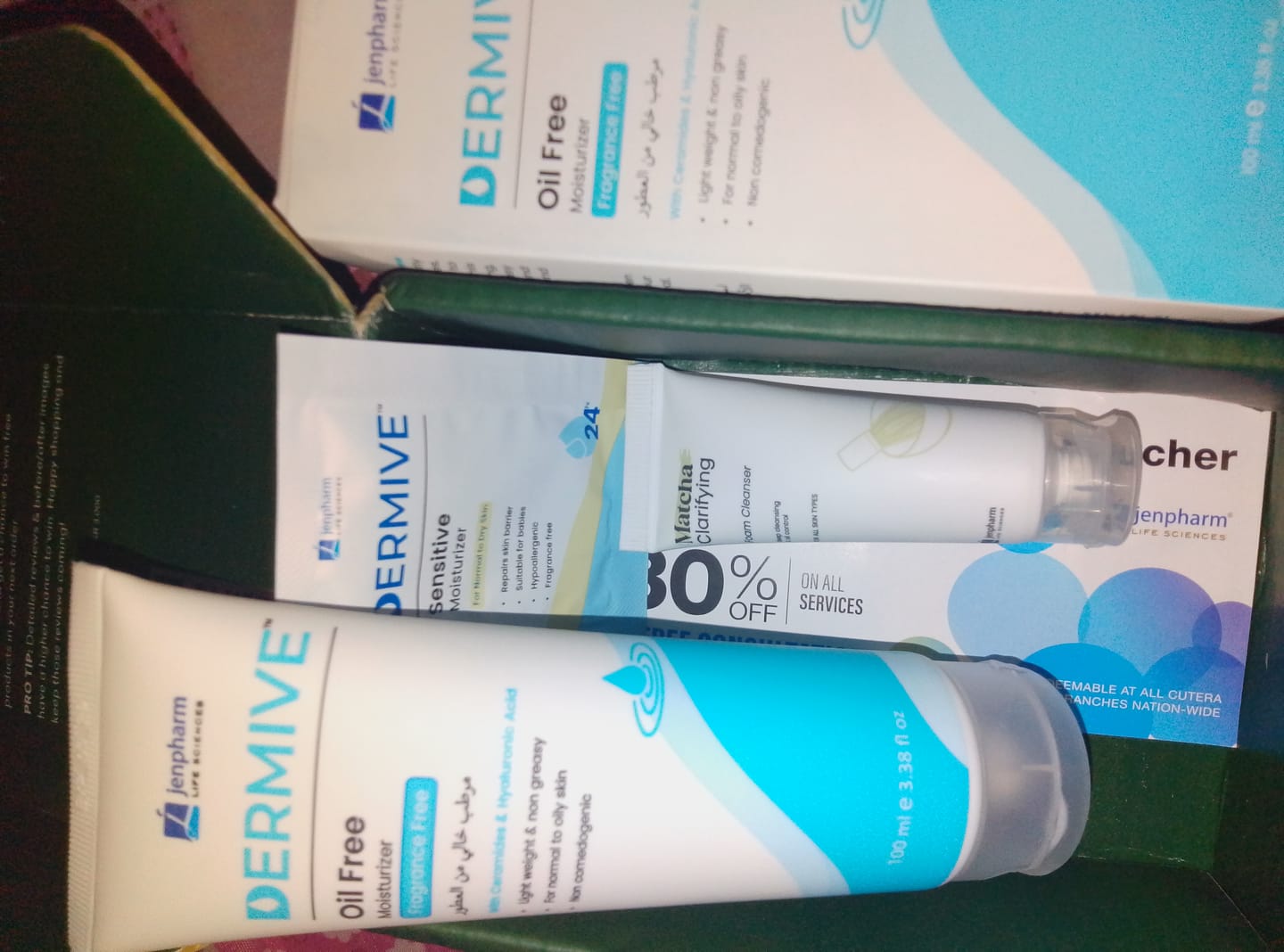 Customer photo review of Dermive Oil-Free Fragrance Free Moisturizer