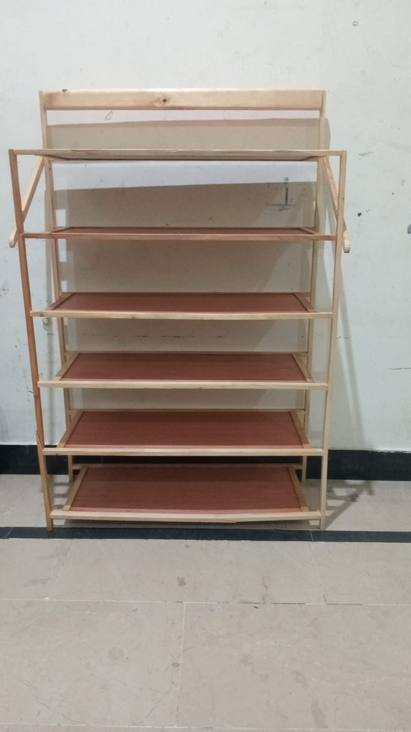 Customer photo review of Creative Wooden elegant Shoe Rack - 1497