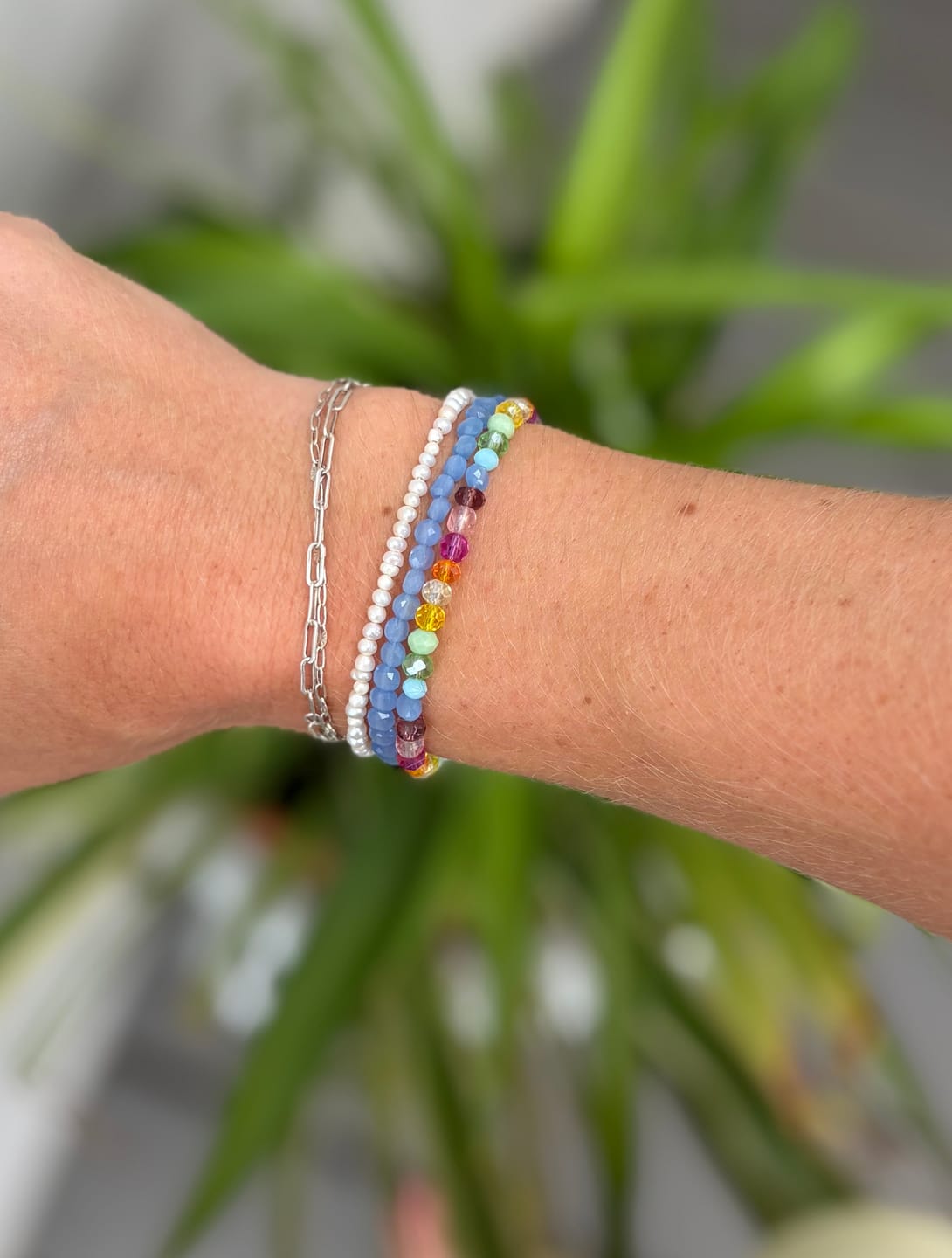 Customer photo review of Carnival  Mom + Mini Bracelet set (4MM Beads)