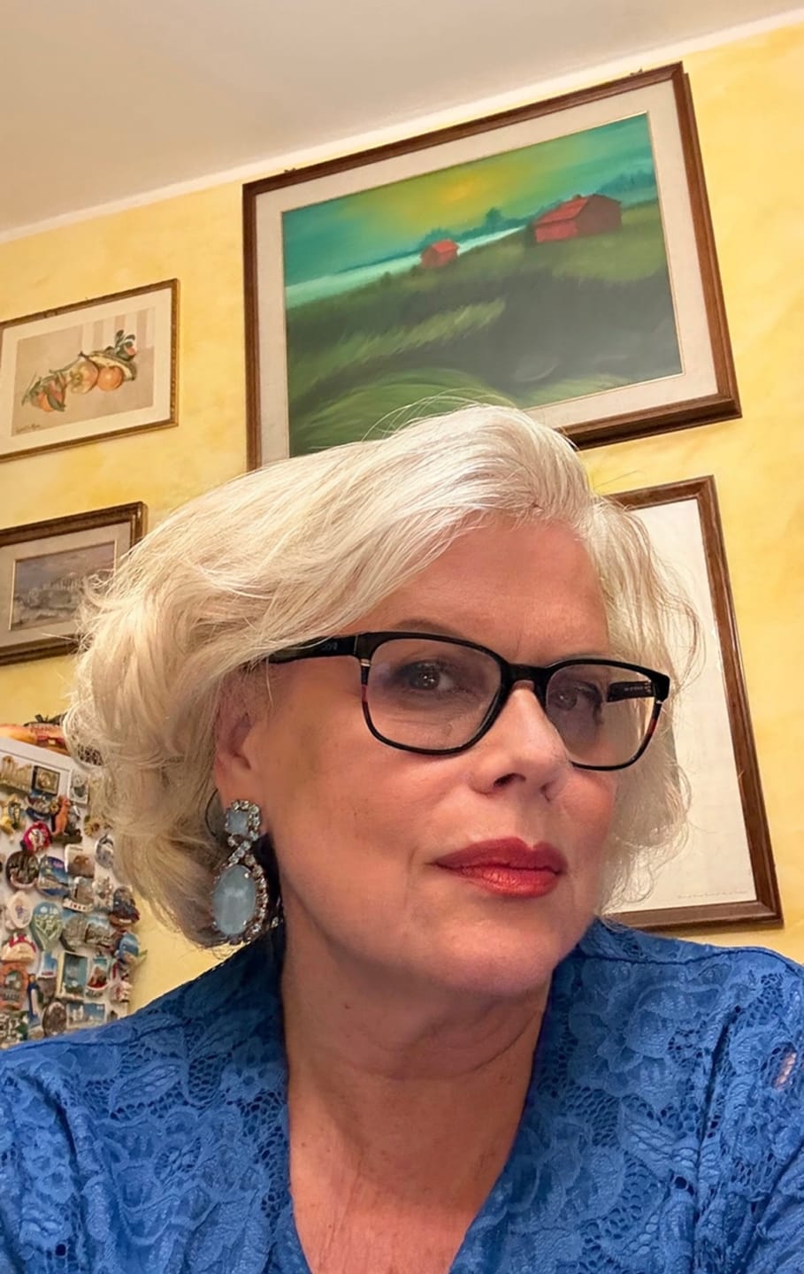 Customer photo review of Orecchini Gemme "Maria" - Carta da zucchero e Cristalli Acquamarina