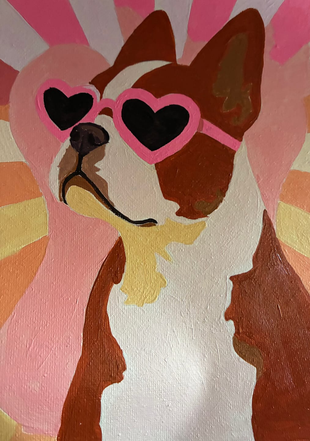 Customer photo review of 6 Mini Paintings - Pop Art Puppies Set