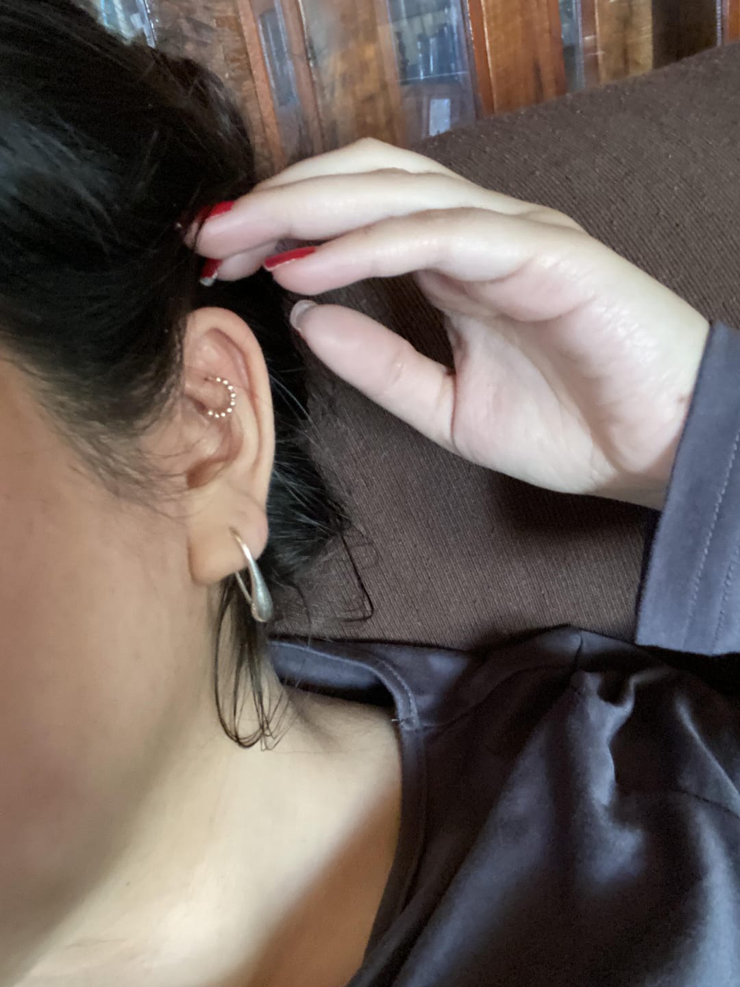 Customer photo review of Piercing Argolla Esferas 10 mm