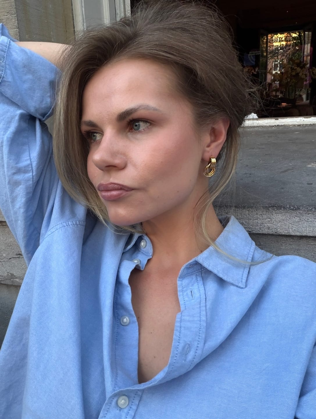Customer photo review of Knot Statement Studs