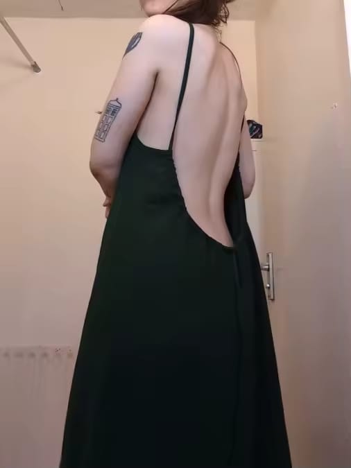 Customer photo review of Robe longue bohème dos nu à fines bretelles