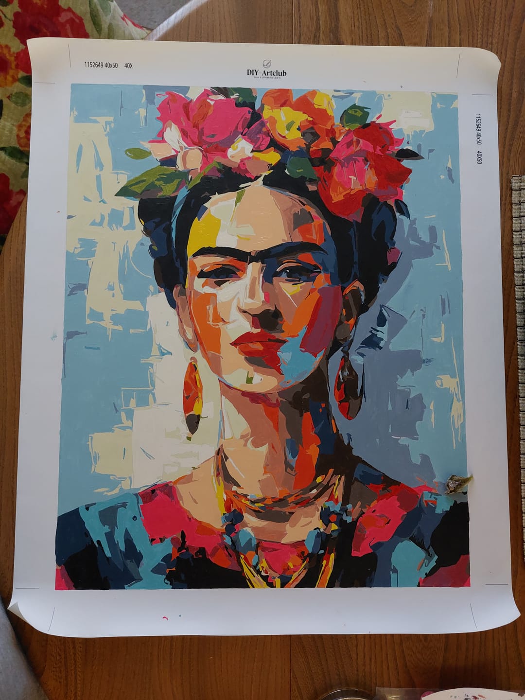 Customer photo review of Expressive Frida | Paint by Number