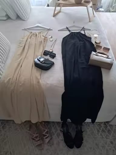 Customer photo review of Robe longue bohème dos nu à fines bretelles