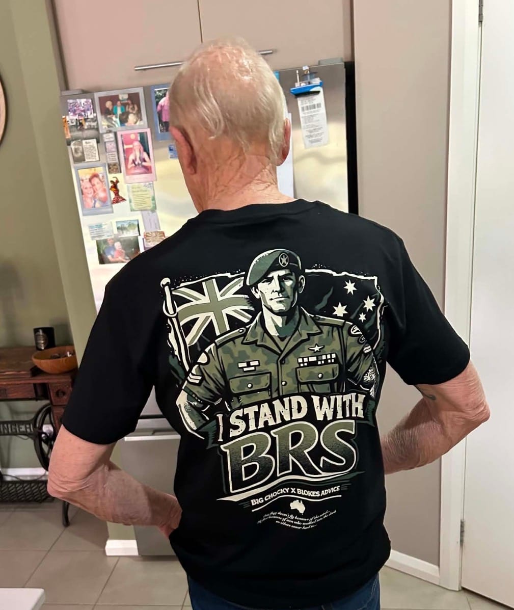 Customer photo review of Big Chocky | Stand With BRS Tee
