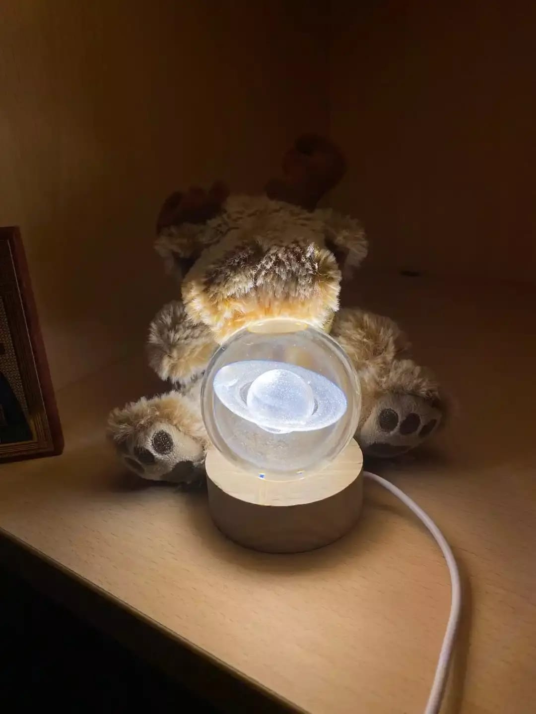 Customer photo review of AstroSphere Crystal Lamp – Moon Lamp & Saturn Lamp