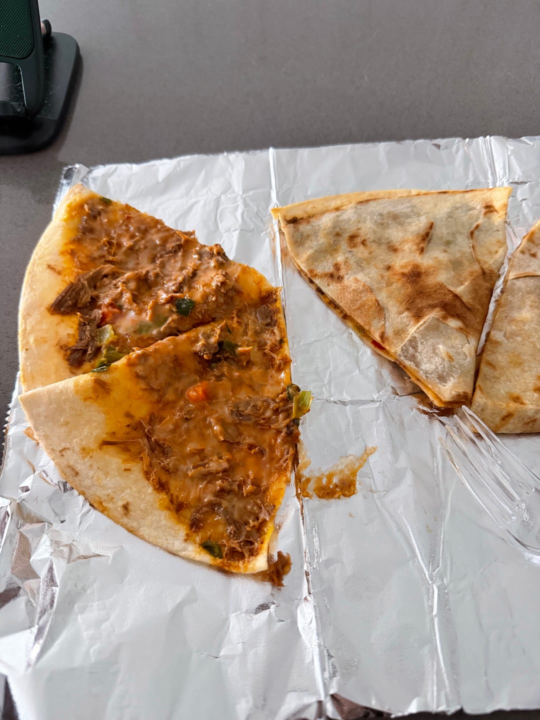 Customer photo review of Beef Brisket Quesadilla